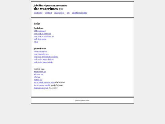 links screenshot