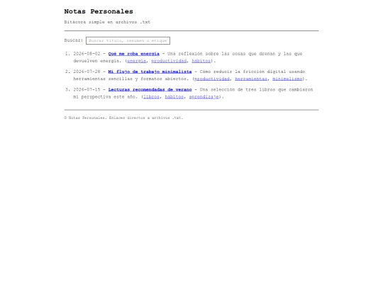plainblog screenshot