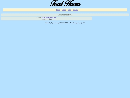 pages/contact screenshot