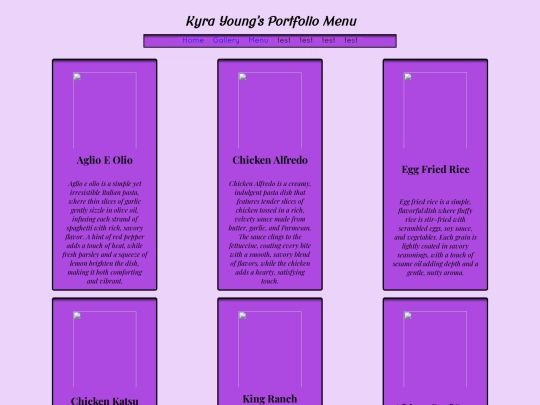 pages/menu screenshot