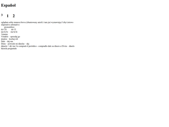 espanol screenshot