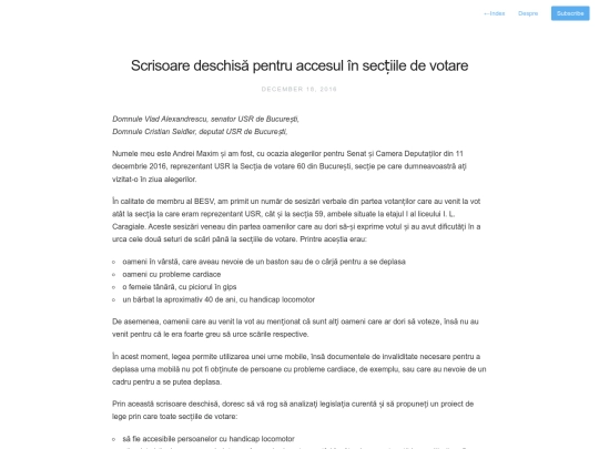 post/scrisoare-deschisa-acces-sectii-de-votare screenshot