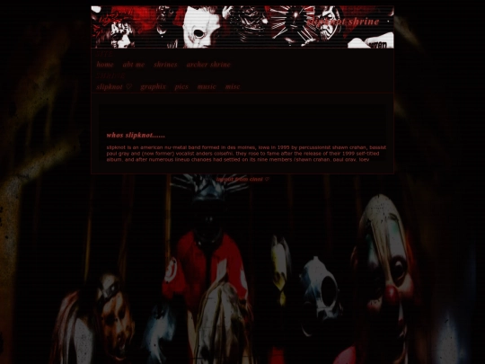 shrines/slipknot screenshot