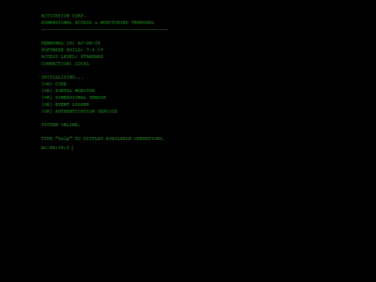 CONSOLE screenshot