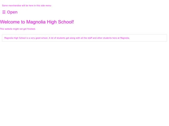 magnolia high school webpage/MagnoliaHighSchoolWebpage screenshot