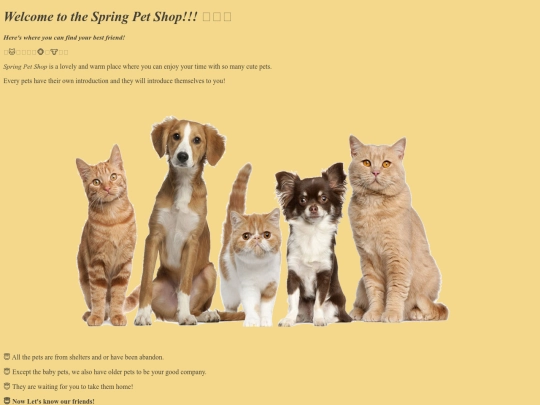 petshop screenshot