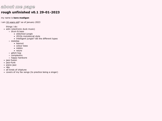 aboutme screenshot
