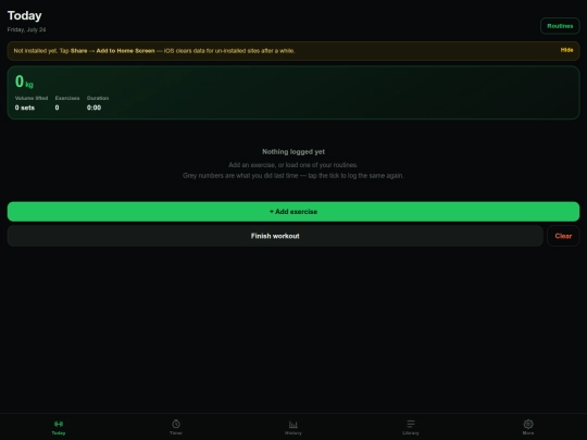 Iron-Workout-Log screenshot