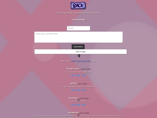 guestbook screenshot