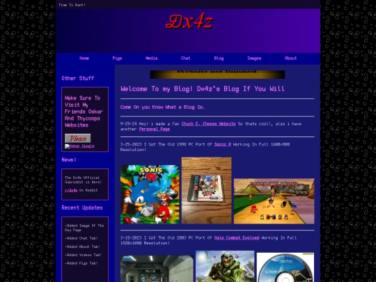Blog screenshot