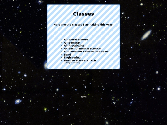 aboutme/classes screenshot