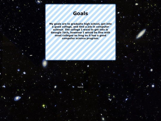 aboutme/goals screenshot