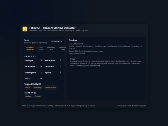 fallout_2_random_character_generator screenshot