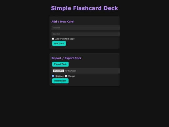 simple_flashcard_deck screenshot