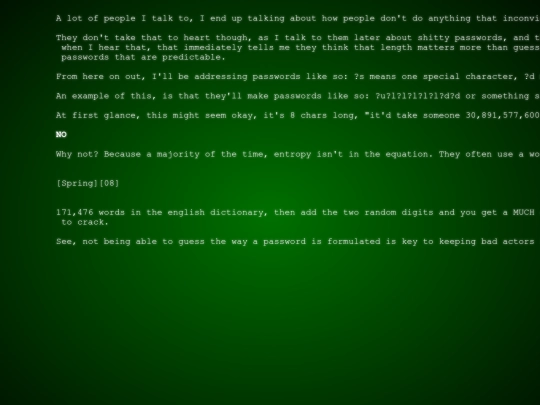 ramble/words/entropy screenshot