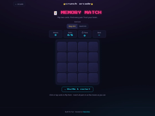 supa cool games/memory screenshot