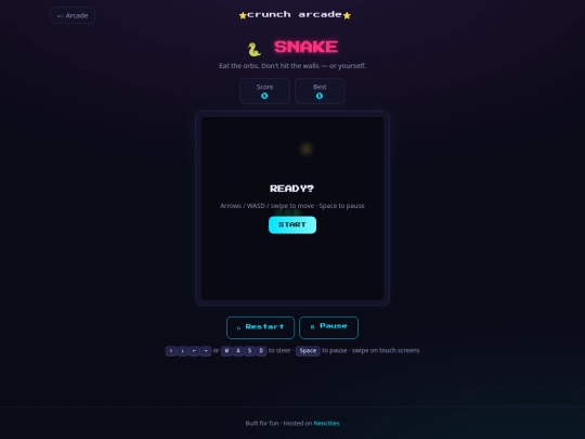 supa cool games/snake screenshot