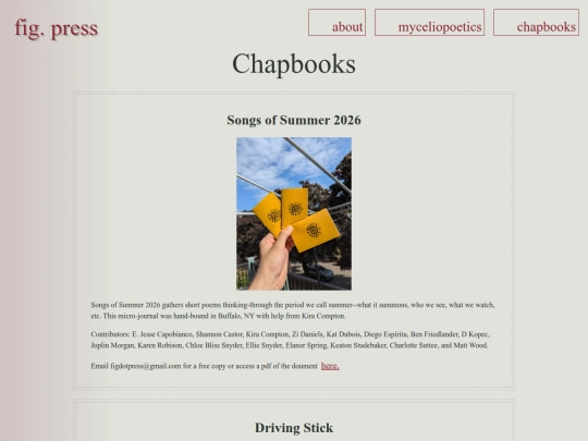chapbooks screenshot
