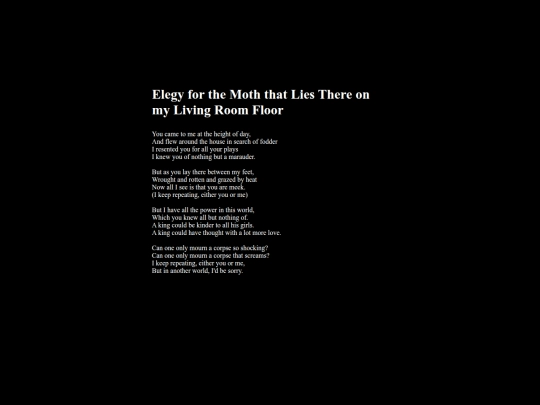 poems/ElegyfortheMoththatLiesThereonmyLivingRoomFloor screenshot