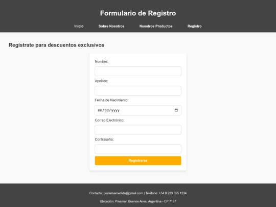 Register screenshot