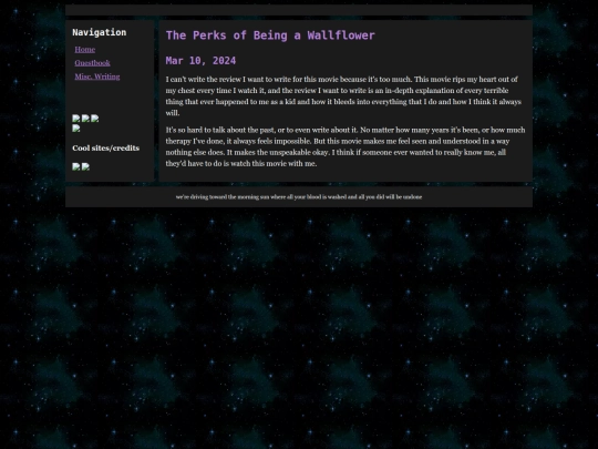 critics/perks screenshot