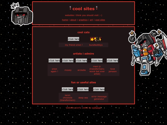links screenshot