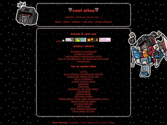 sites screenshot
