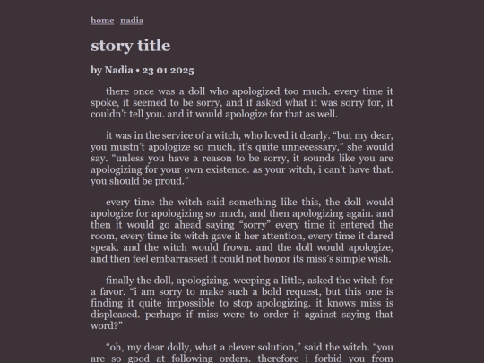 writing/dollapologist screenshot