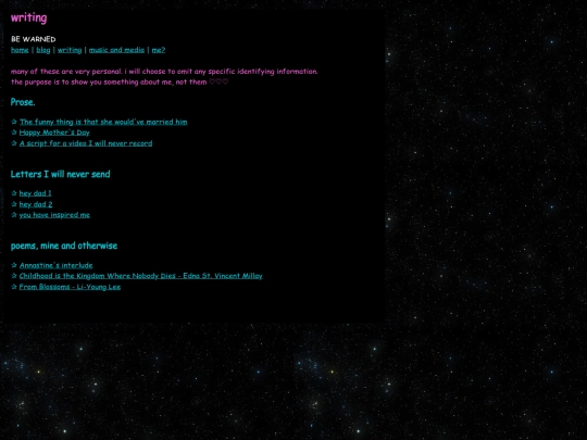 writing screenshot
