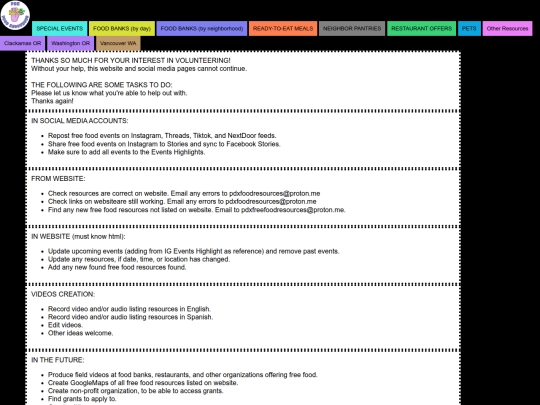 volunteers screenshot