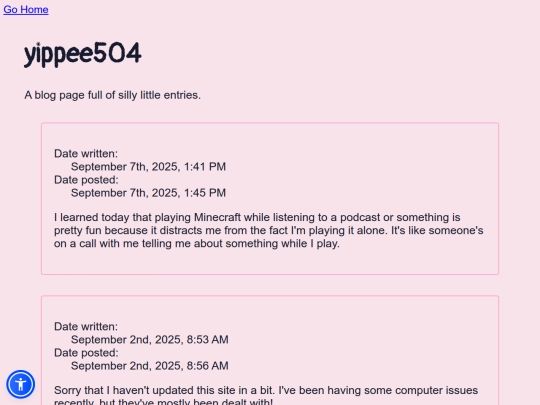 blog screenshot
