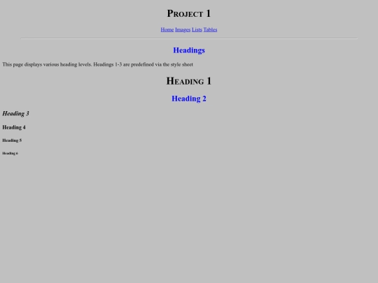 headings screenshot