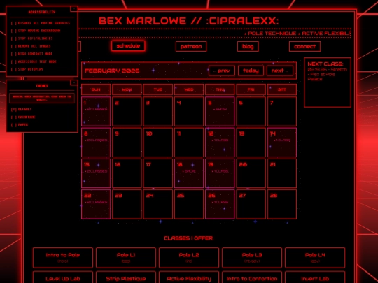 schedule screenshot