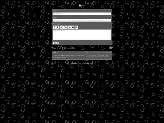 main/guestbook screenshot