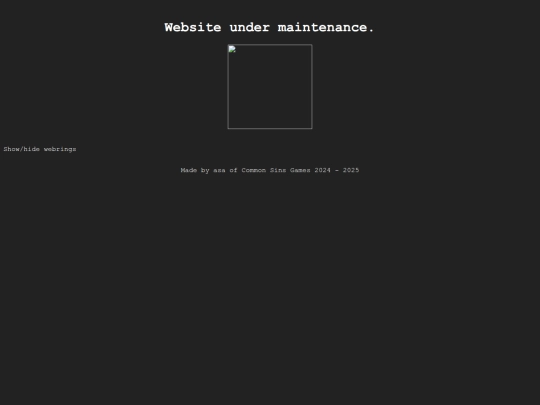 main/maintenance screenshot