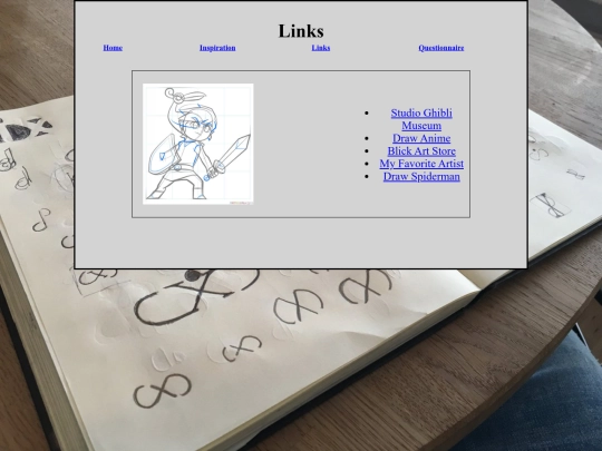 Links screenshot
