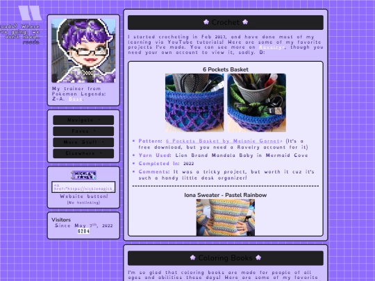 faves/hobbies screenshot