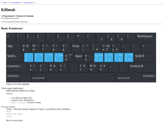 Programming/Keyboards/killmak screenshot