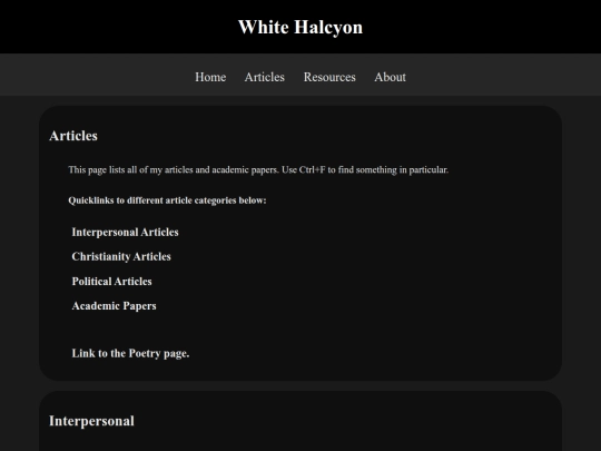articles screenshot