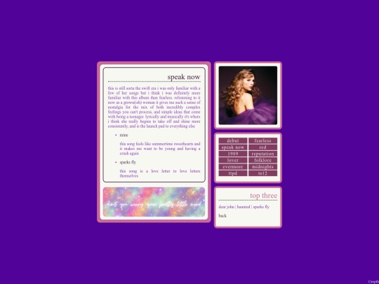 Shrine/taylor/speaknow screenshot