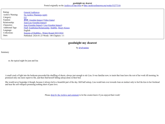 fics/goodnight_my_dearest screenshot