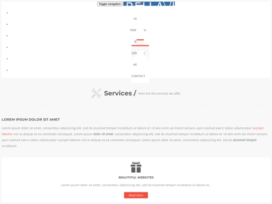 services screenshot