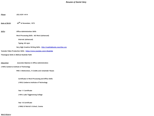 resume screenshot
