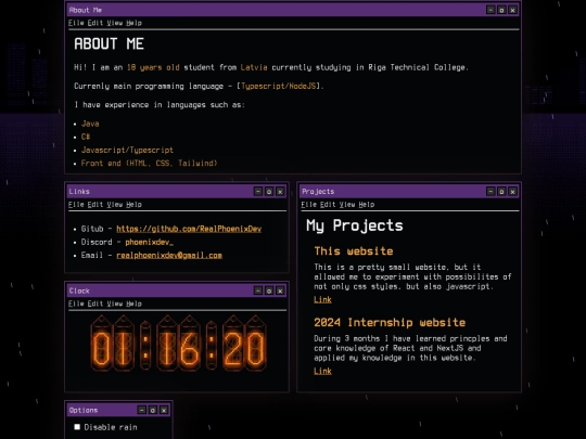 index screenshot