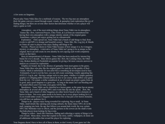 Yume Nikki/thingstoconsider screenshot