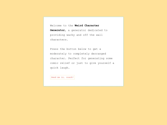 generators/weirdchara screenshot