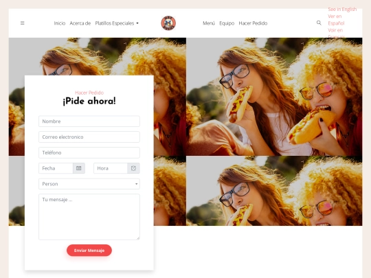 Sitio web empresarial/reservation screenshot