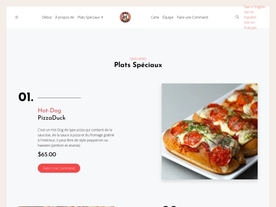 Sitio web empresarial/special-dishesFRA screenshot