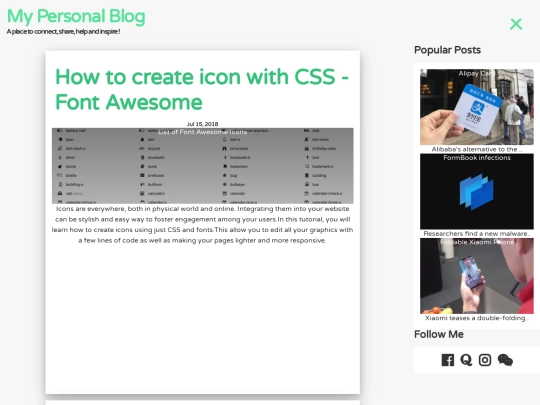 myBlog screenshot