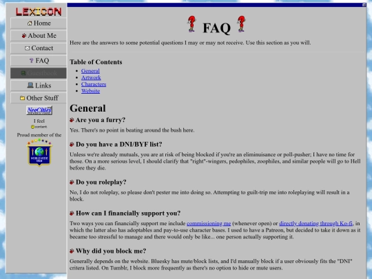 faq screenshot